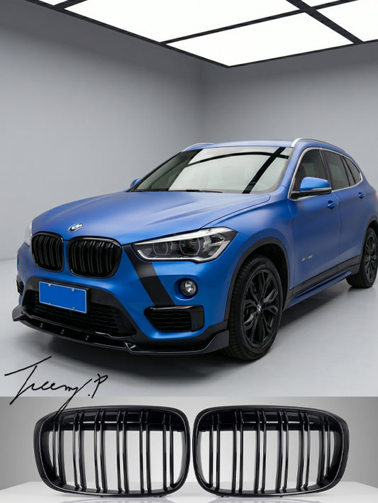 BMW X1 F48 gloss black dual slat kidney grille M Performance sporty front upgrade