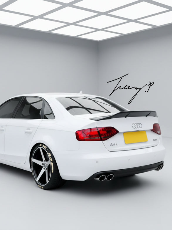 Gloss Black Rear High Kick Ducktail Boot Spoiler Wing for Audi A4 B8 Saloon 2008-2016