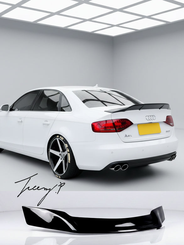 Gloss Black Rear High Kick Ducktail Boot Spoiler Wing for Audi A4 B8 Saloon 2008-2016