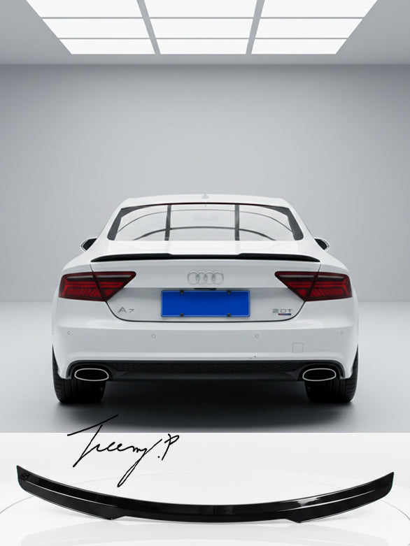 Gloss Black Rear Boot Lip Spoiler Wing Body Kit for Audi A7 S7 RS7 MK1 2012-2018