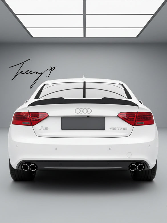 Audi A5 B8 sportback four door gloss black PSM ducktail boot spoiler lip 2007 to 2016
