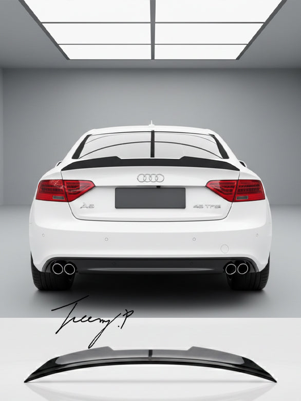 Audi A5 B8 sportback four door gloss black PSM ducktail boot spoiler lip 2007 to 2016
