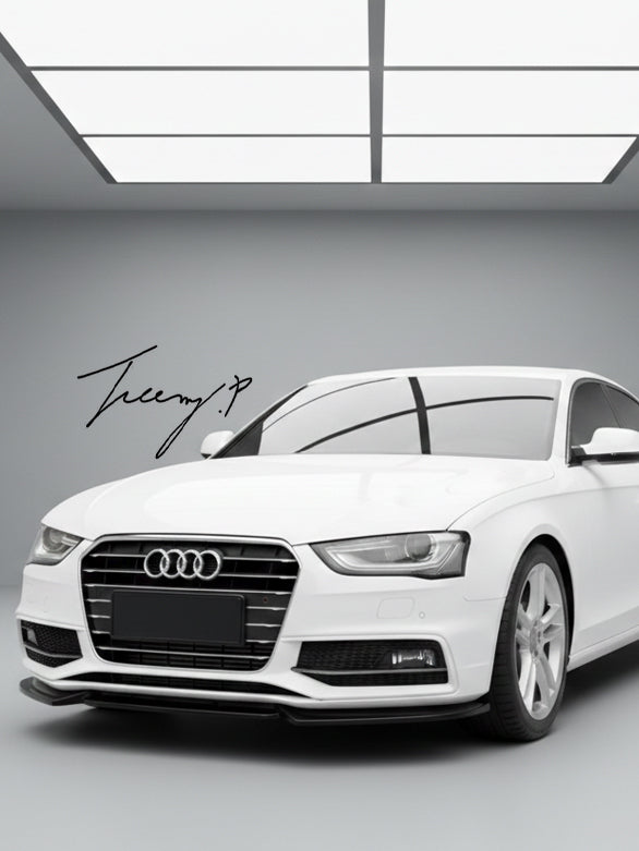Gloss Black Front Splitter Spoiler Lip for Audi A4 S4 S Line B8.5 2013-2016