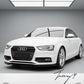 Gloss Black Front Splitter Spoiler Lip for Audi A4 S4 S Line B8.5 2013-2016