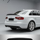 Gloss black R-style rear boot spoiler for Audi A4 (2009–2016).