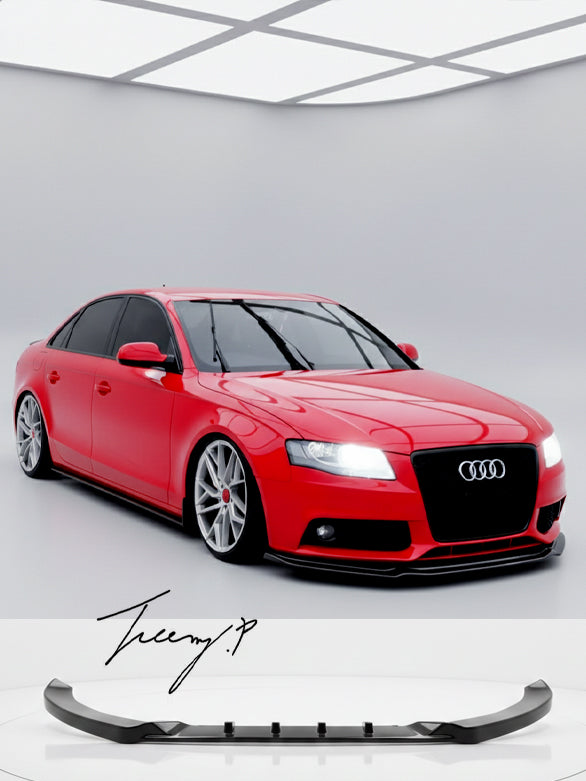 Gloss Black Front Splitter Spoiler Lip for Audi A4 S4 S Line B8 2008-2012