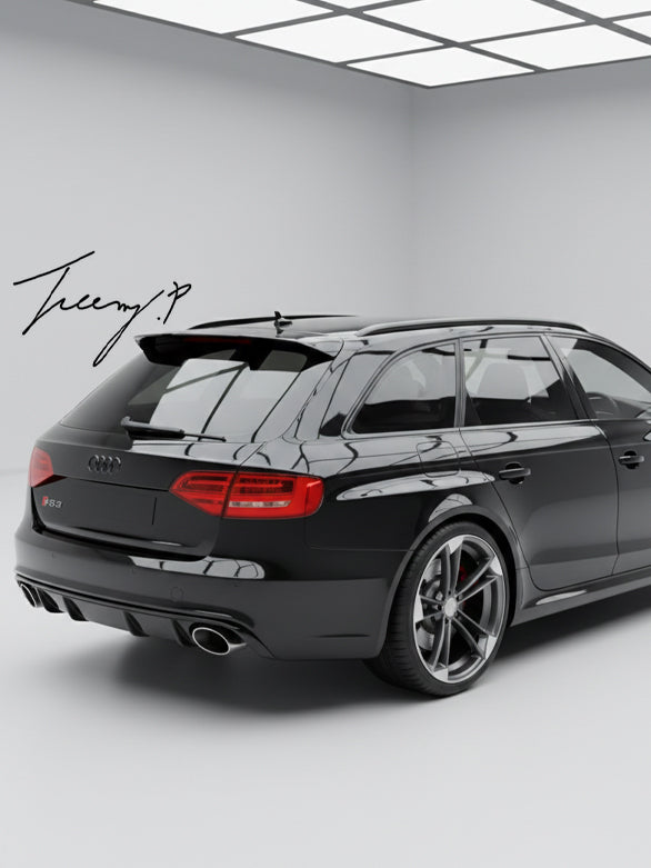 RS4 Look Gloss Black Rear Roof Spoiler Wing for Audi A4 B8 Avant Estate 8K 2008-2016
