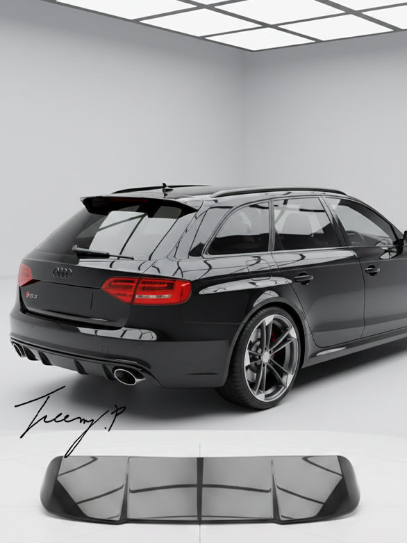 RS4 Look Gloss Black Rear Roof Spoiler Wing for Audi A4 B8 Avant Estate 8K 2008-2016