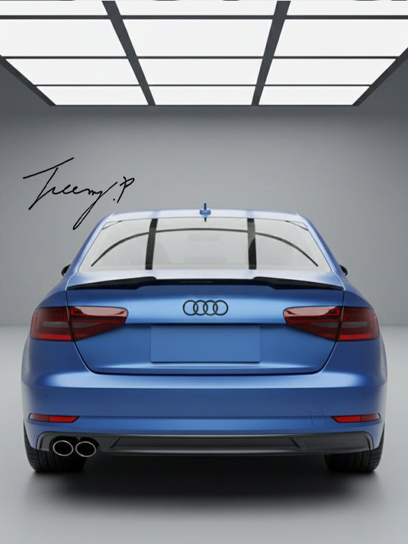M4 Style Gloss Black Rear Boot Lip Spoiler Wing for Audi A4 B8.5 Facelift 2012-2016
