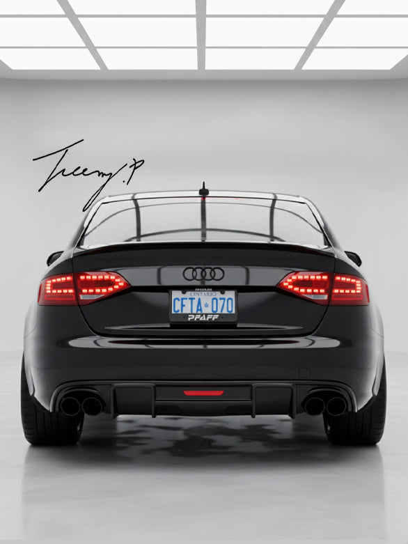 S4 Style Gloss Black Rear Boot Lip Spoiler Wing for Audi A4 B8.5 Facelift 2012-2016