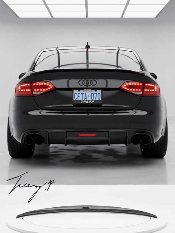 S4 Style Gloss Black Rear Boot Lip Spoiler Wing for Audi A4 B8.5 Facelift 2012-2016