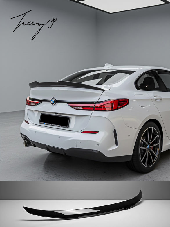 Gloss black M Performance style rear boot spoiler for BMW F44 Gran Coupe (2021+).