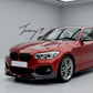 Carbon look front spoiler splitter lip for BMW 1 Series F20 F21 LCI M Sport 2015 to 2019
