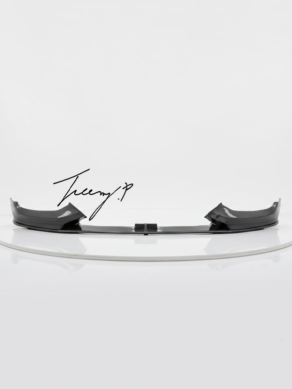 Carbon look front spoiler splitter lip for BMW 1 Series F20 F21 LCI M Sport 2015 to 2019
