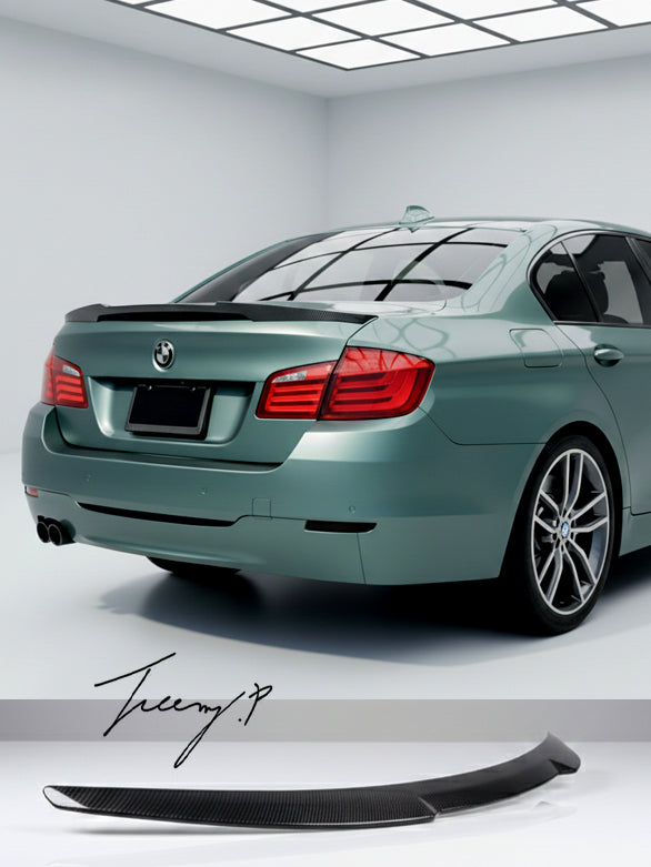 Carbon fibre rear boot lip wing spoiler M4 style for BMW 5 Series M5 F10 2010–2017
