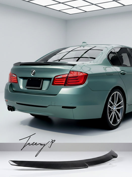 Carbon fibre rear boot lip wing spoiler M4 style for BMW 5 Series M5 F10 2010–2017
