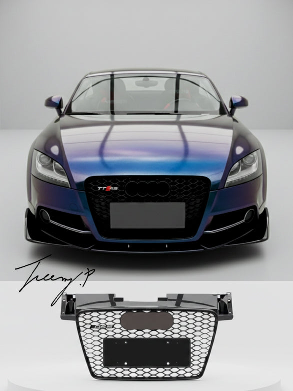 Audi TT TTS TTRS style gloss black honeycomb front grille
