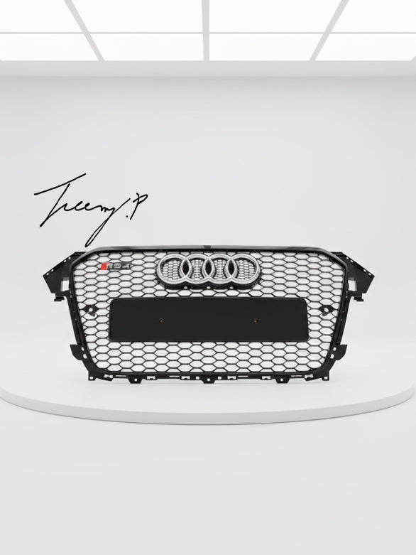Audi A4 S4 RS4 style gloss black honeycomb front grille
