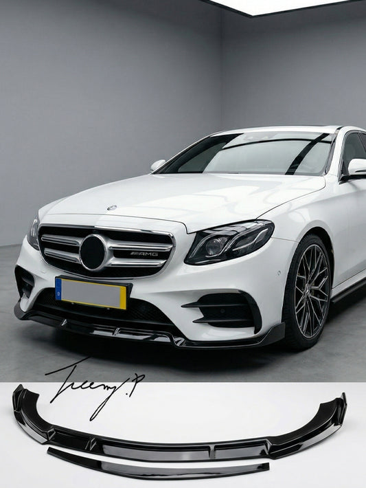 Mercedes E Class W213 C238 AMG E63 Look (2016+) Gloss Black Front Splitter Lip