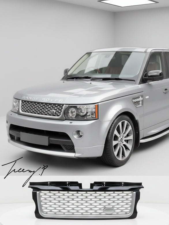 Range Rover Sport L320 Autobiography style black silver mesh front grille
