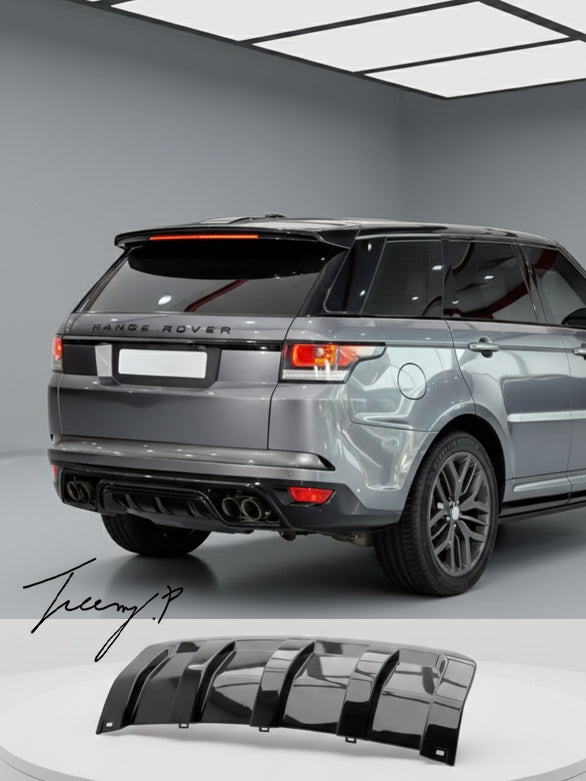 SVR Style Rear Bumper Diffuser Tow Eye Cover for Range Rover Sport L494 2014-2017