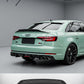 Gloss black R-style rear spoiler for Audi A4 B9 (2017–2022).