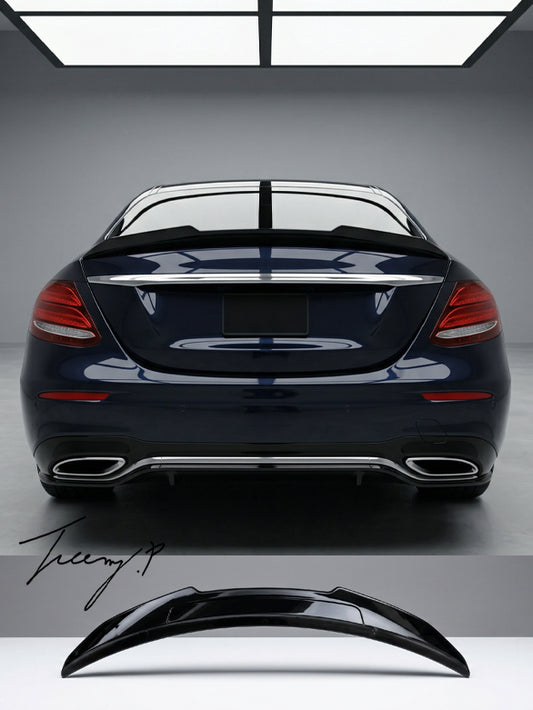 Gloss black boot spoiler for Mercedes E Class W213 2016 to 2020