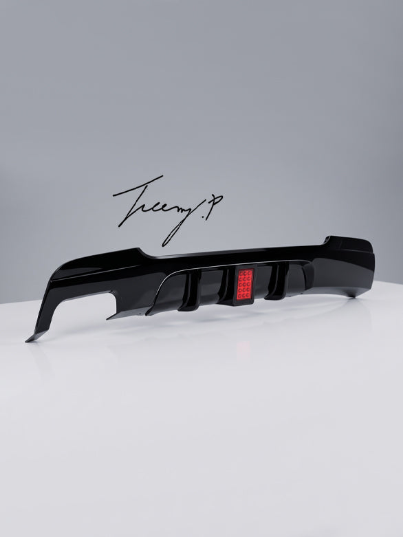 BMW E92 E93 328i M Sport gloss black F1 style rear diffuser valance sporty aggressive rear styling
