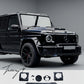 Gloss black GT grille and headlight covers for Mercedes G Wagon W463A
