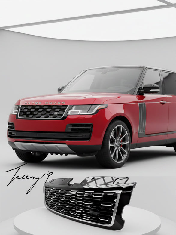 Gloss black and chrome SVA style front grille for Range Rover Vogue L405
