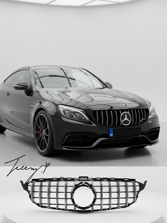 AMG Panamericana chrome GT style grille for Mercedes C Class W205