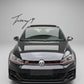 Gloss black GTI look front grille with red stripe for VW Golf MK7.5
