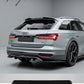 Gloss black rear roof spoiler lip for Audi A6 Avant (2019+).
