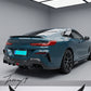 BMW 8 Series G15 and F92 M8 coupe real carbon fiber V style rear boot spoiler sporty aerodynamic upgrade
