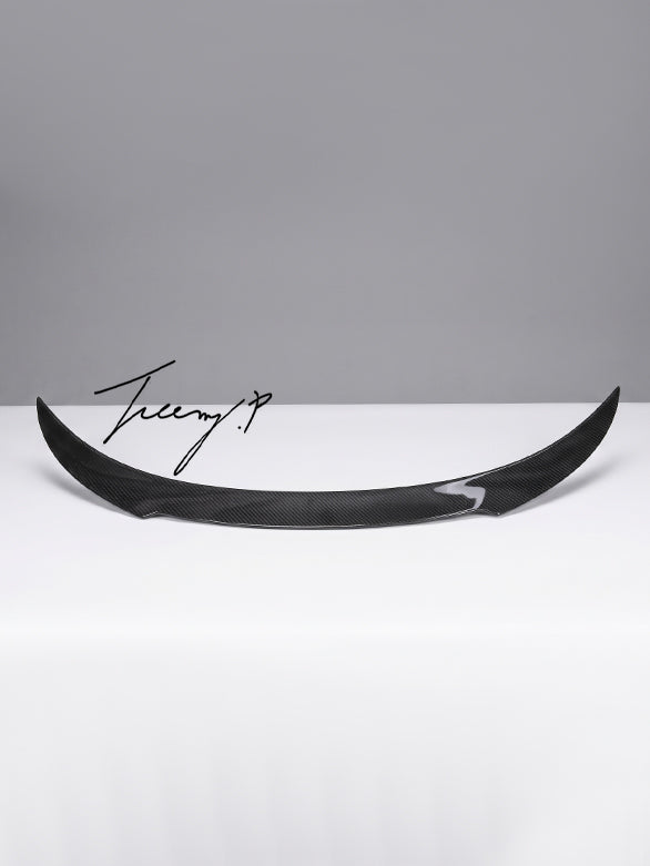 BMW 8 Series G15 and F92 M8 coupe real carbon fiber V style rear boot spoiler sporty aerodynamic upgrade
