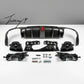 AMG F1 light style rear diffuser with carbon look tailpipes for Mercedes E Class W213 S213 2016 to 2023
