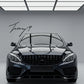 Gloss black AMG GT style front grille for Mercedes C Class W205
