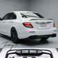 E63 style rear bumper diffuser with tailpipes for Mercedes E Class W213 2016 to 2023
