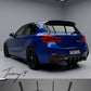 Gloss black Blade-style rear diffuser installed on a 2015-2019 BMW 1 Series LCI F20 / F21 M135i / M140i