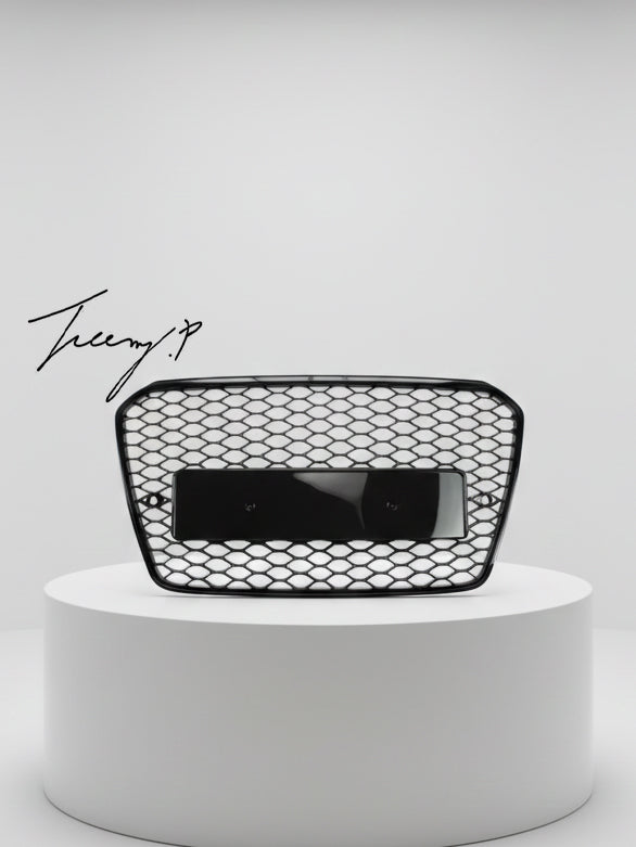 Gloss black RS5 style honeycomb front grille for Audi A5
