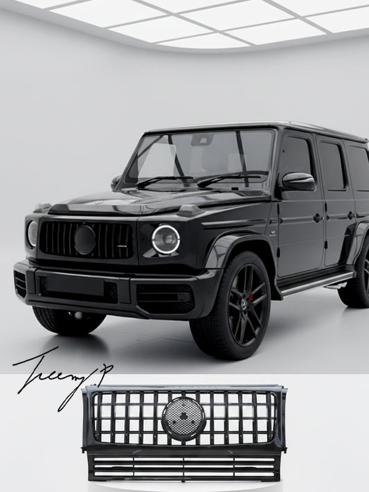 Mercedes G Wagon W463 Panamericana GT style gloss black front grille

