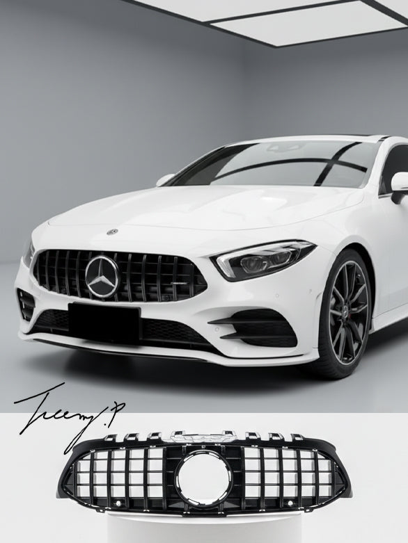 Mercedes A Class W177 V177 (2018+) Panamericana GT style front grille gloss black
