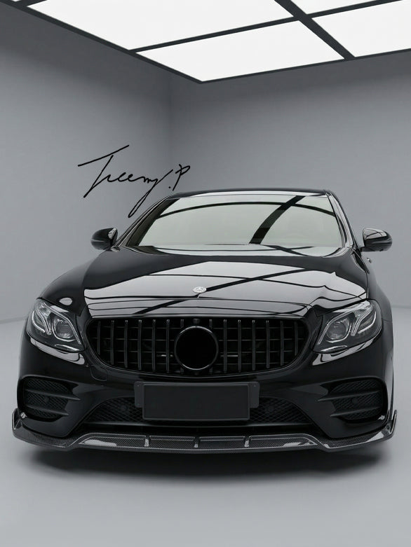Gloss black Panamericana GT style front grille for Mercedes E Class W213 2016 to 2020
