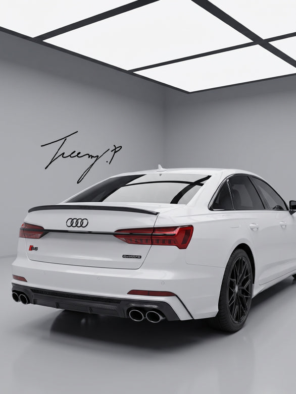 Audi A6 C8 S6 Style Gloss Black Rear Spoiler
