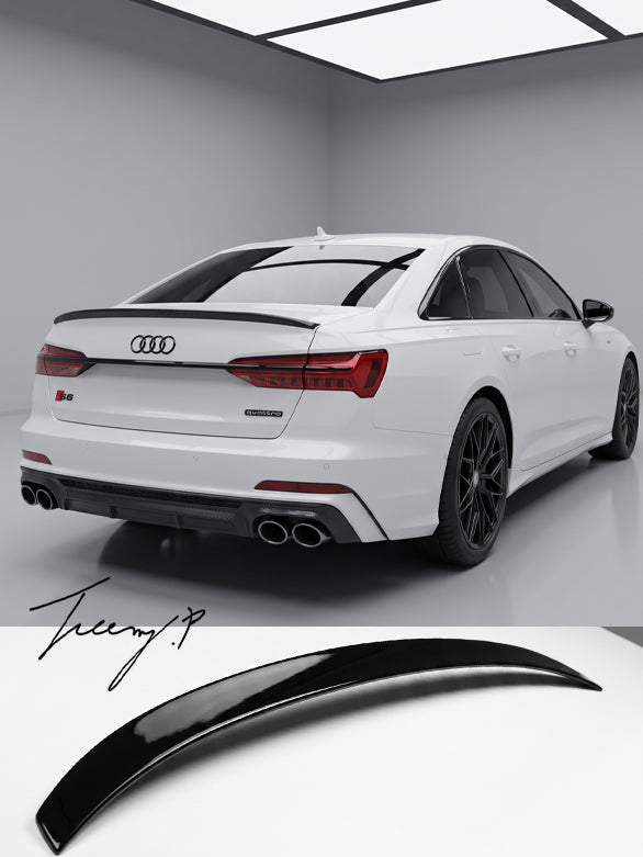 Audi A6 C8 S6 Style Gloss Black Rear Spoiler
