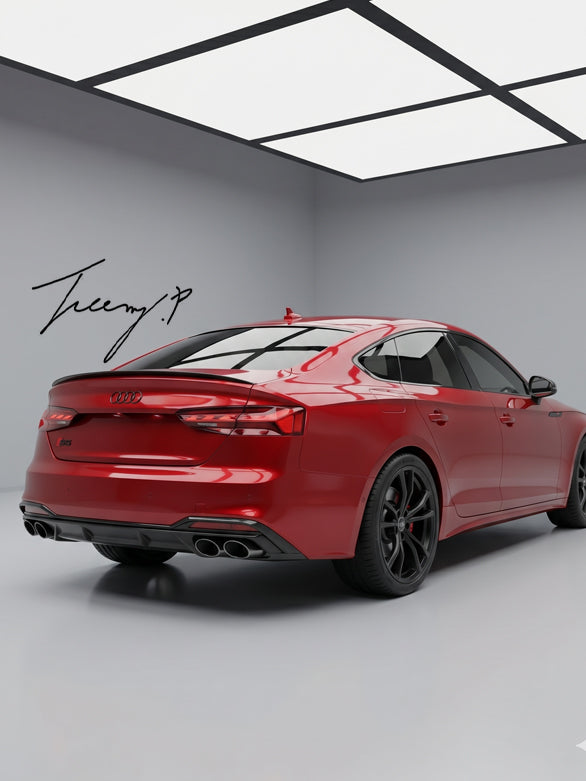 Audi A5 coupe sportback gloss black rear boot lip spoiler
