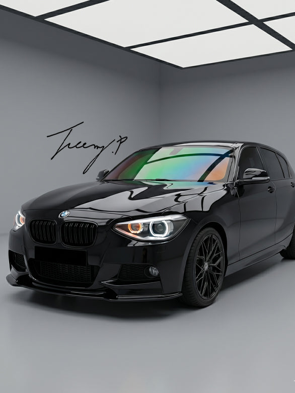 Black front kidney grille upgrade for BMW 1 Series F20 Pre LCI styling