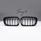 Black front kidney grille upgrade for BMW 1 Series F20 Pre LCI styling
