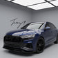 Audi Q8 S Line gloss black front bumper lip splitter
