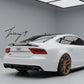 Audi A7 2016-2018 RS7 style rear diffuser gloss black with black tailpipes
